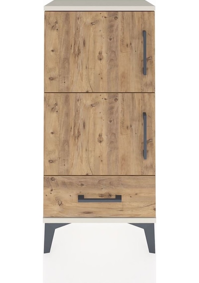 Arges Komodin 4 Raflı Tek Çekmeceli 2 Kapaklı 44x30x96 Aytaşı-çam Aytası