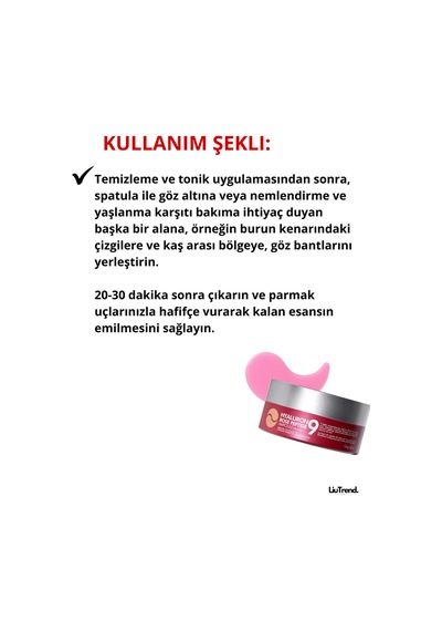 Medipeel Hyaluron Rose Peptide 9 Ampoule Eye 60 Adet Gül Özü Ve Peptidler Içeren Göz Bandı M0085