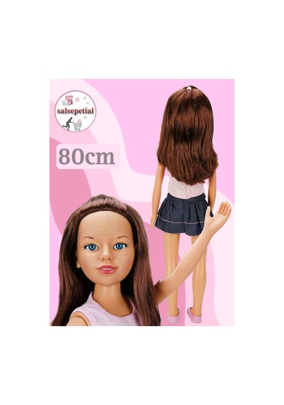 Büyük Boy Et Bebek 80 Cm Yürüyüş Arkadaşım Clara Bebek 80 Cm Kot Etekli