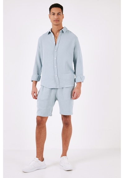 Buratti Erkek Short Cf24S657802 Aqua Açık Mavi