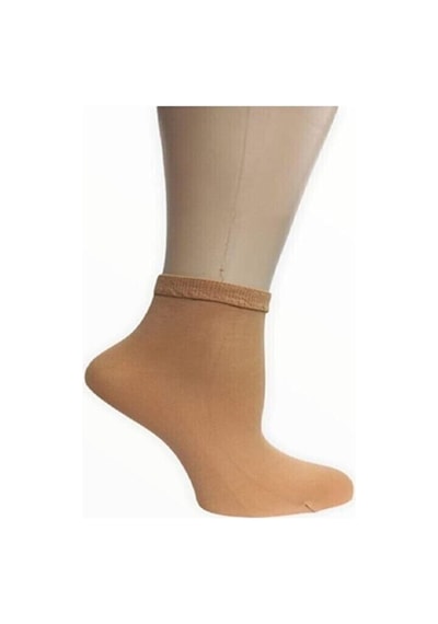 6 Adet Ten Renk Mikro 50 Soft Soket Çorap Ten