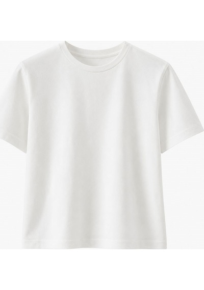 Suud Collection Ekru Pamuklu Basic Tişört