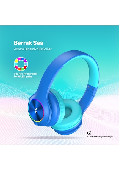 Soundbuddy Funled 2KM172 Bluetooth 5.3 Led Işıklı Kulak Üstü Kulaklık