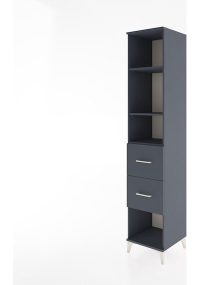 Hyperion Dolap 3 Raflı 2 Çekmeceli 44x44x221 Antrasit-antrasit Antrasit