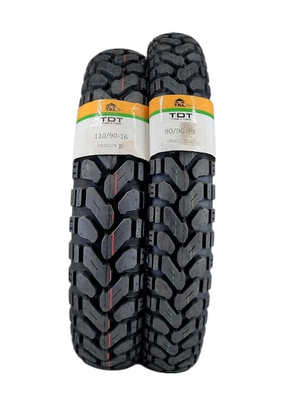 110/90-16 Ve 90/90-19 Tl Tubeless - Dubleks Dragon Lastik Takımı