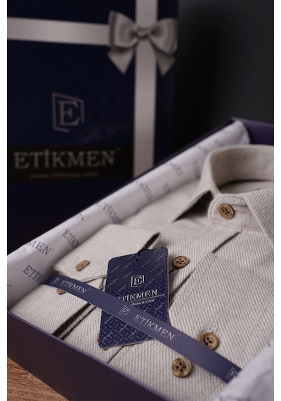 Sütlü Kahve Slimfit Düz Oduncu Erkek Gömlek Yeşil