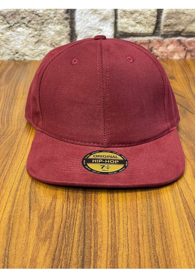 Hamze Hip Hop Snapback Rapper Basic Gabardin Cap Şapka Bordo