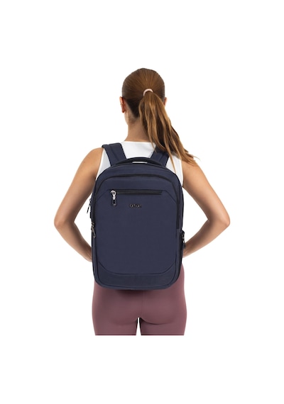 Dada Unisex Lacivert Okul Sırt Çanta Orta Boy Lise Üniversite 13,3-14 inç Usb Type-c Su Geçirmez Oxford Kumaş