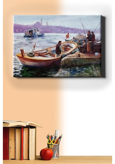 Webstyle Sayılarla Boyama Seti Kasnaklı Boğazdaki Balıklar 40 X 50 Cm