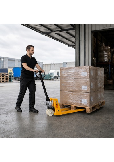 Biglift Dfew25k 2,5 Ton Beyaz Kemik Teker Manuel Transpalet Çatal Boyu 115x54 Cm