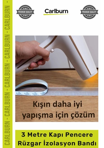 Bant Yapışkanlı Şeffaf Epdm Silikon Sızdırmazlık Fitil 3 Metre Kapı Pencere Rüzgar İzolasyon Bandı