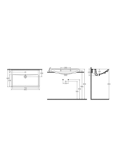 İsvea - Viva Lavabo 81 Cm Beyaz - 10vv50081sv Beyaz