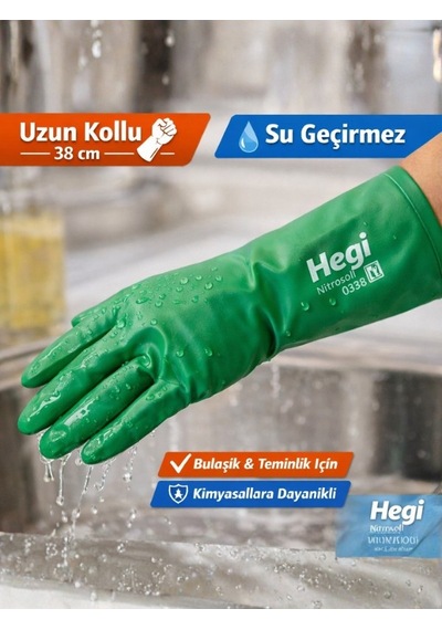 Ery Hegi Nitrosoll Uzun Kollu Bulaşık Ve Temizlik Eldiveni 38 Cm