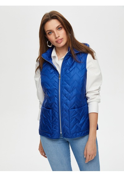Faik Sönmez Patch Cep Detaylı Kapişonlu Kapitone Yelek S25kyl003 Us25kyl00320 Lacivert