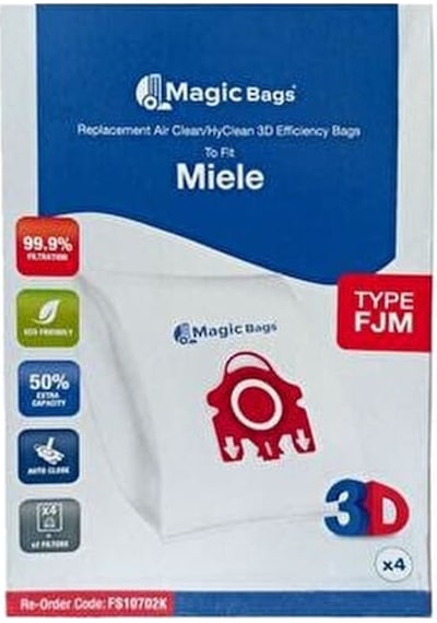 Miele Uyumlu Classic C1 Powerline Kutulu Toz Torbası 4 Lü