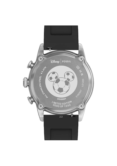 Fossil Fle1203 Disney X Fossil Limited-edition Mickey Mouse Soccer Erkek Kol Saati Metalik Gri