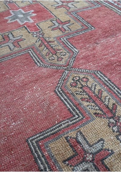Bohem Stil Vintage Halı Özel Tasarım Anadolu Koleksiyonu Bordo