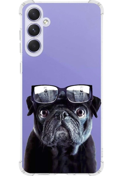 Samsung Galaxy S23fe İle Uyumlu Köpek 3 Baskılı Şeffaf Köşe Korumalı Antişok Kılıf
