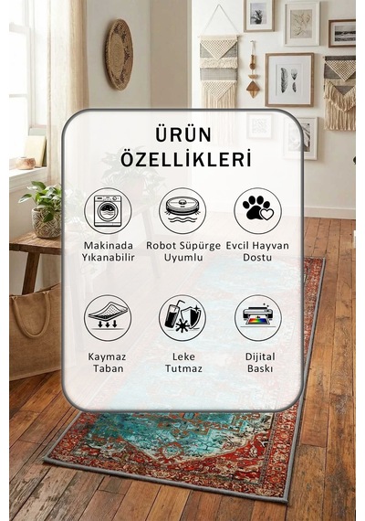 Yıkanabilir Yolluk 25 Mor