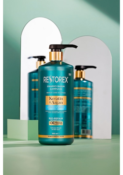Restorex Keratin & Argan Onarıcı Saç Bakım Şampuanı 900 Ml - Yıpranmış Ve Hasar Görmüş Saçlar