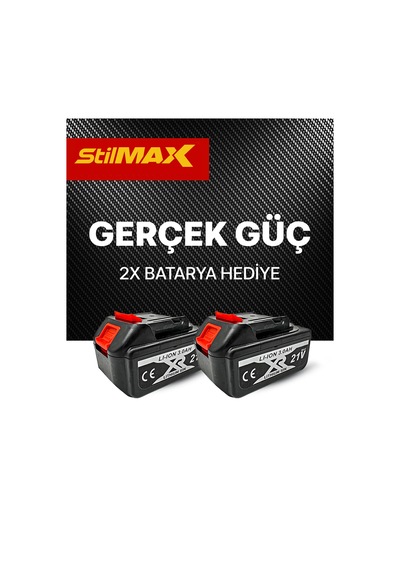 Stilmax 21V Profesyonel Çift Akülü Yağ Pompalı Dal Budama Makines Stilmax 21V Profesyonel Çift Akülü Yağ Pompalı Dal Budama Makines