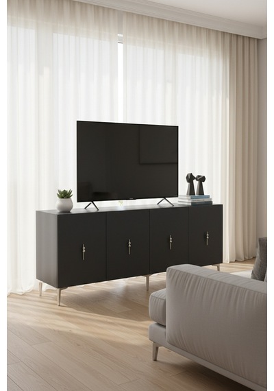 Ka1812as Salkım Konsol ,tv Sehpası Antrasit-silver 180cm