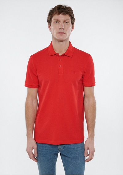 Mavi - Kırmızı Polo Tişört 064946-33099 Kırmızı