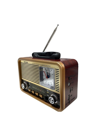Rose Sp-607 Usb-sd-fm-bluetooth Destekli Şarjlı Nostaljik Retro Radyo