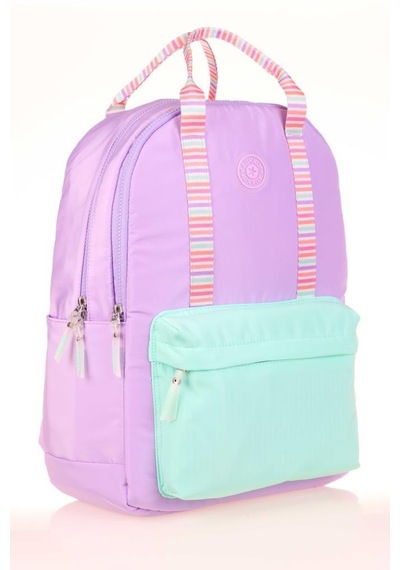 Kaukko Double Stripe Sırt Çantası Lilac K1764