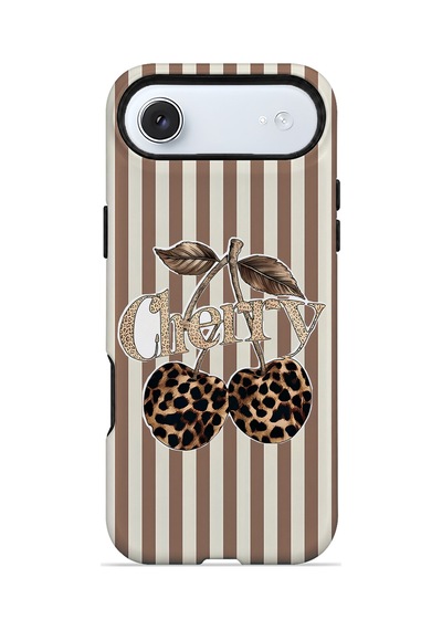 Velvoria Valestra Cherry Leopar Apple Apple iPhone Uyumlu 17 Air Magsafe Koruma Kılıfı Valestra Magline - Cherry Leopar