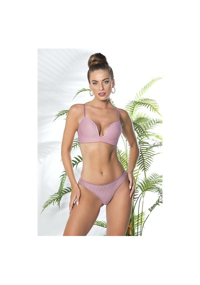 Mode Cool Dekolte Sütyen Ve String Takım Pembe Brf31772 Pembe
