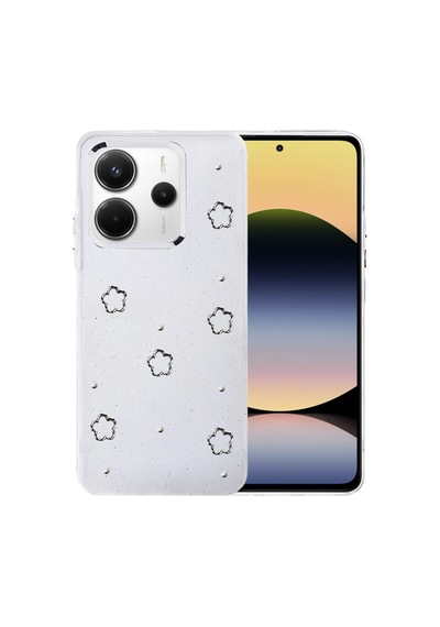Xiaomi Redmi Note 14 4g Fiyonk Desenli Kapak - Desen 2 Beyaz