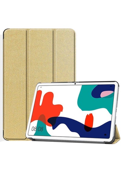 Huawei Matepad 10.4 2020 Bah3-w09-bah3-al00 Uyumlu Smart Cover Standlı 1-1 Tablet Kılıfı - Gold - T15203