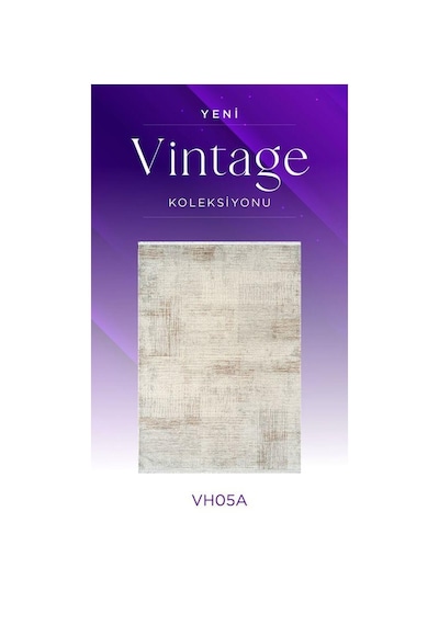 Royal Halı Vintage Vh05a Krem Vizon Akrilik Yumuşak Dokulu Modern Eskitme Halı