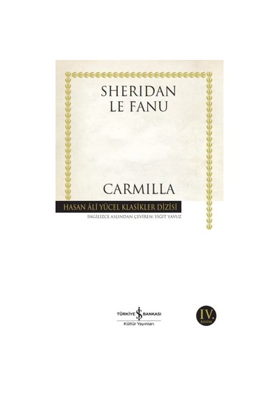 Carmilla - Hasan Ali Yücel Klasikleri