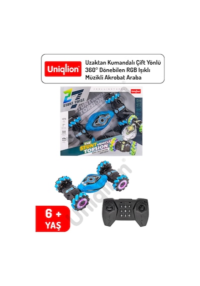 Uzaktan Kumandalı Çift Yönlü 360 Dönebilen Rgb Işıklı Akrobat Araba