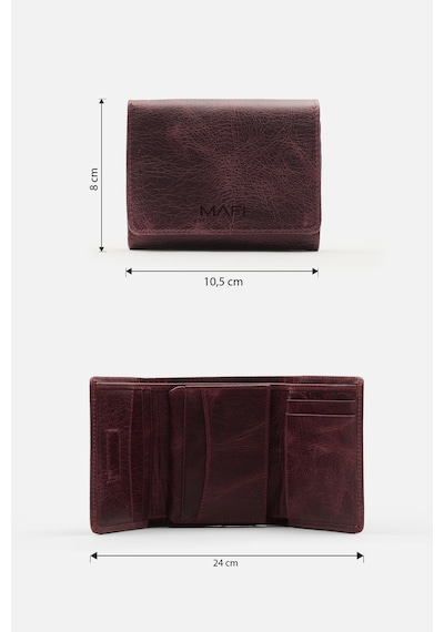Mafi Magnetic Hakiki Deri Mıknatıslı Unisex Cüzdan Zarif Ve Güvenli Tasarım Bordo