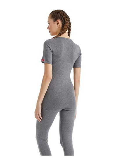 Blackspade V Yaka Kısa Kol Unisex Gri Termal İçlik C3t6n2o1 001
