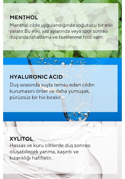 Ceelux Ferahlatıcı Etkili Duş Bakım Jeli Menthol ve Hyaluronik Asit 400 ml