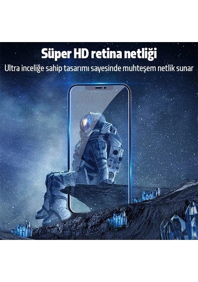 Apple, Uyumlu iPhone 12 Mini Privacy Gizli Hayalet Tempered Cam Ekran Koruyucu- 5775