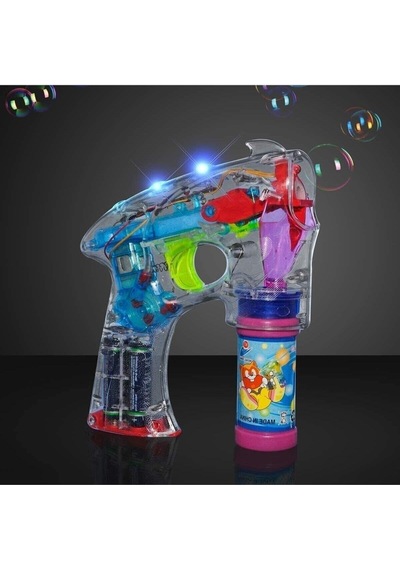 Flash Bubble Gun Pilli Sesli Işıklı Müzikli Köpük Atan Tabanca