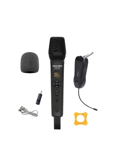 Hepa Merz Urx-401e Uhf Yüksek Kaliteli Telsiz Kablosuz El Mikrofonu