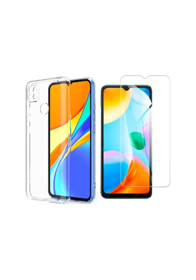 Xiaomi Redmi 10a Uyumlu Kılıf Esnek Silikon Telefon Kılıfı Ve Temperli Cam Ekran Koruyucu