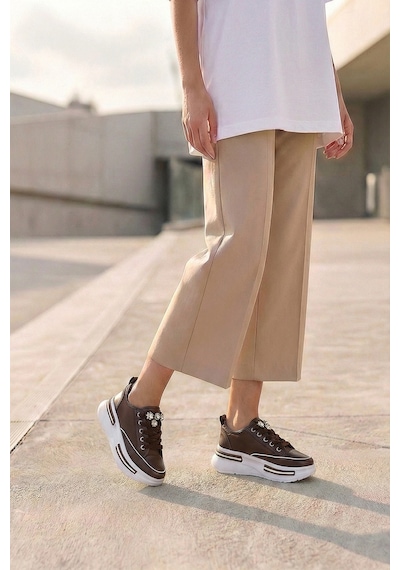 Tw Tonny White Tokyo 172-1 Bağcıklı Unisex Spor Sneaker Ayakkabı Kahverengi