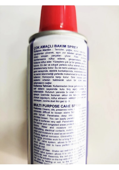 Br-40 Çok Amaçlı Bakım Spreyi Pas Sökücü Yağlayıcı Temizleyici 200 ML