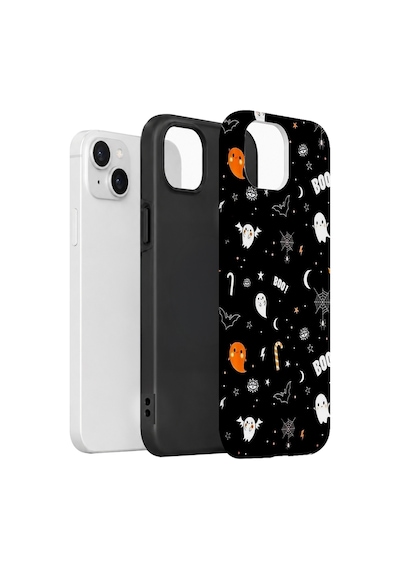 Velvoria Valestra Boo Ghost Doodle Apple iPhone Uyumlu 14 Darbe Korumalı Kılıf Valestra Select - Boo Ghost Doodle