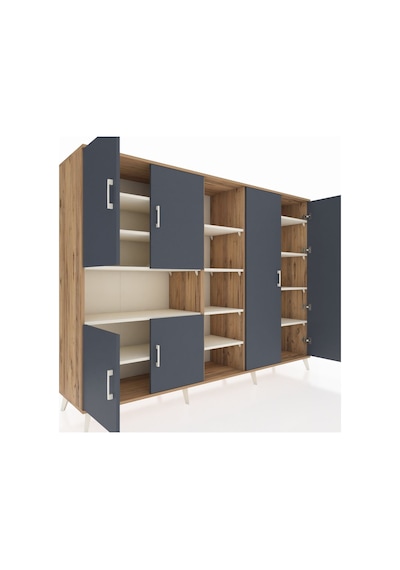 Hyperion Dolap 13 Raflı 6 Kapaklı 220x44x163 Çam-antrasit/aytaşı Çam-antrasit/aytaşı Hyperion Dolap 13 Raflı 6 Kapaklı 220x44x163 Çam-antrasit/aytaşı Çam-antrasit/aytaşı