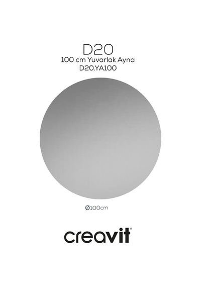 Creavit D20 100 Cm Yuvarlak Ayna Cam