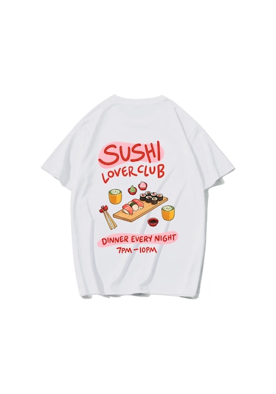 Brz Collectıon Brz Collection Unisex Oversize Summer Ice Cream T-shirt Beyaz