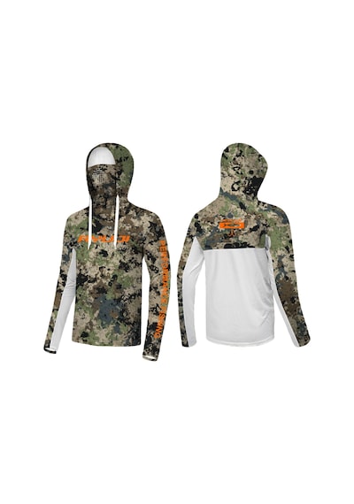 Ryuji Uv Performance Hoodie Shirt+neck Camo Boyunluklu T-shirt Xxl Çok Renkli